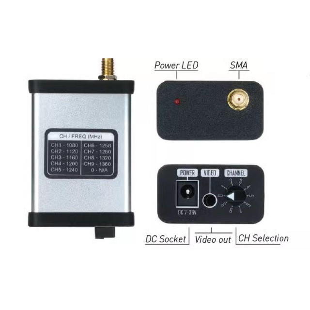 1.3G VTX RX Receiver MODULE 8CH 800MW Audio Video FPV Transmitter Receiver Module 7-36V for RC FPV Long Range Fpv Drone Vtx