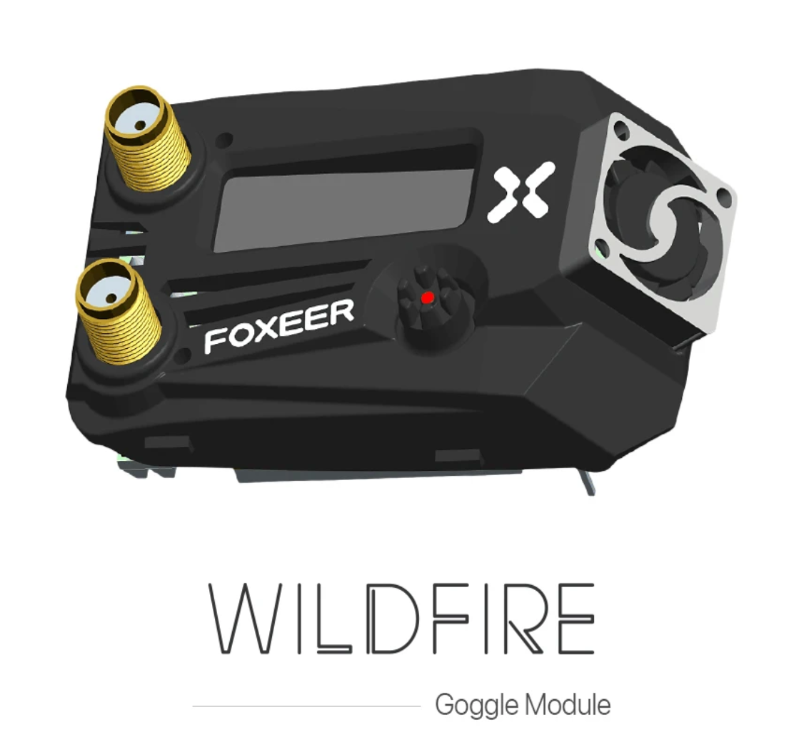 Foxeer Wildfire 5.8GHz 72CH Dual Receiver OLED Ground Station Module Support OSD Firmware Update for Fatshark FPV