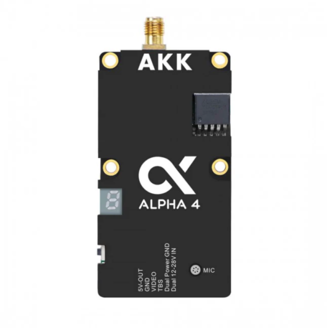 AKK Alpha 4 4W VTX - 4.9/5.8GHz 80CH 1w/2w/3w/4w Power Switchable Support Smart Audio FPV Video Transmitter