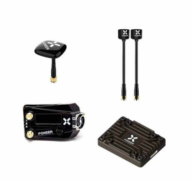 Foxeer 4.9G Low Band Goggles Module Set Wildfire Dual Receiver Reaper 2.5W Extreme VTX with 40CH LollipopEcho 2 Patch Antenna