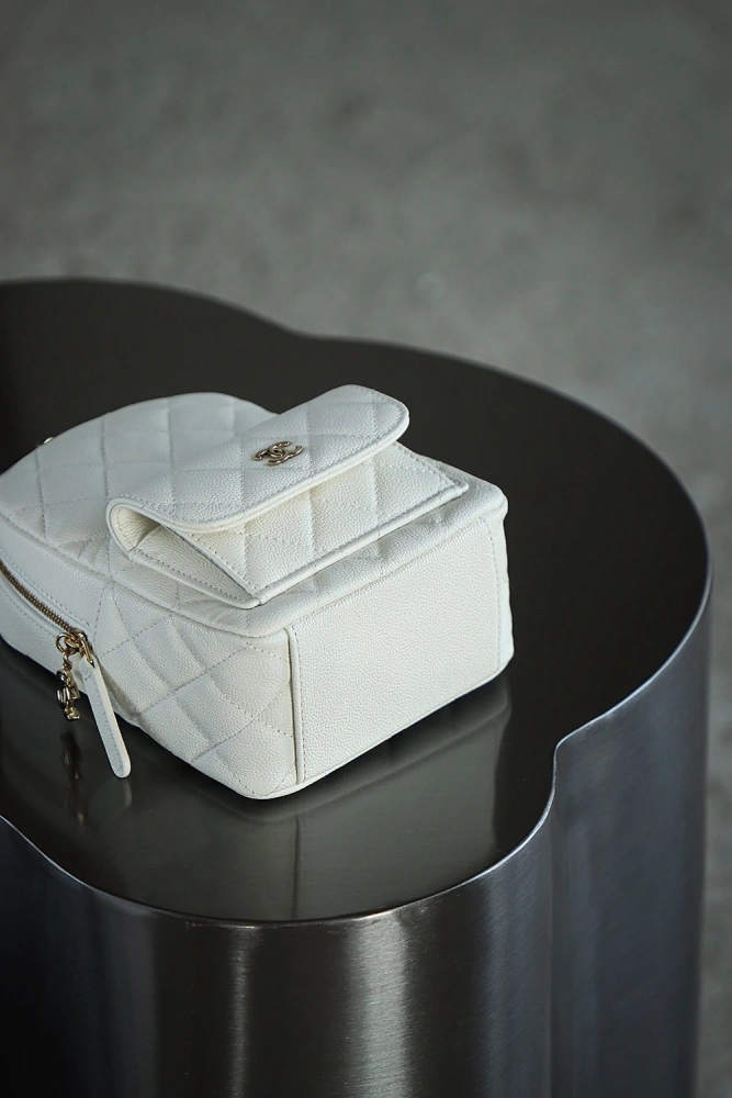 Chanel Mini School Bag White