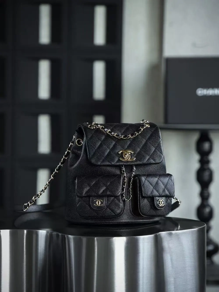 Chanel Duma 23P Small Backpack Black