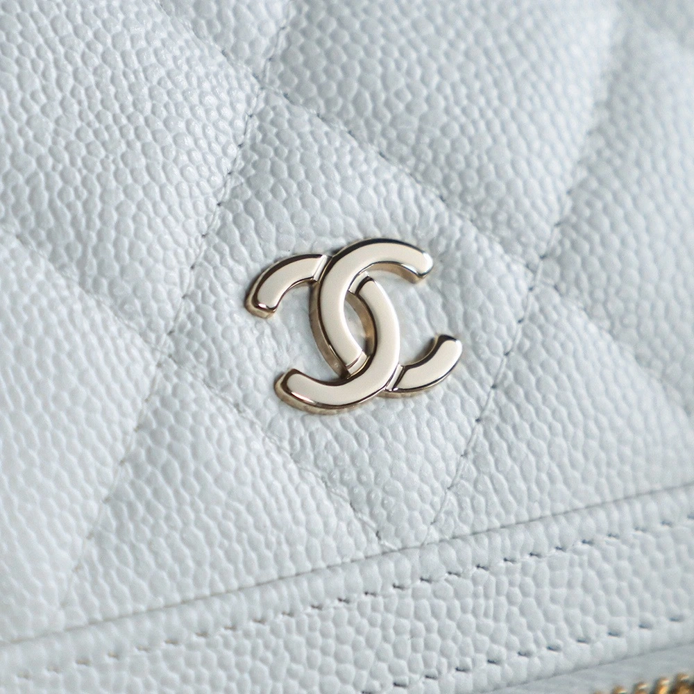 Chanel 25P Mini Bowling Bag White