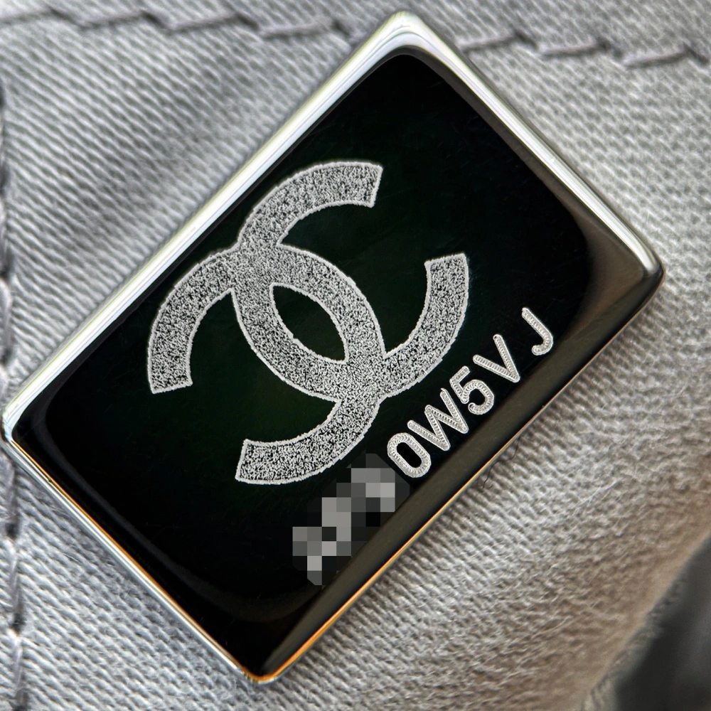 Chanel 22bag shopping bag silver mini version