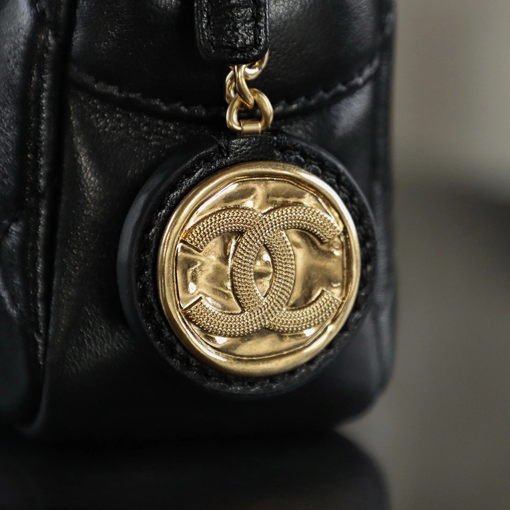 Chanel 24K Gold Coin Camera Bag Small