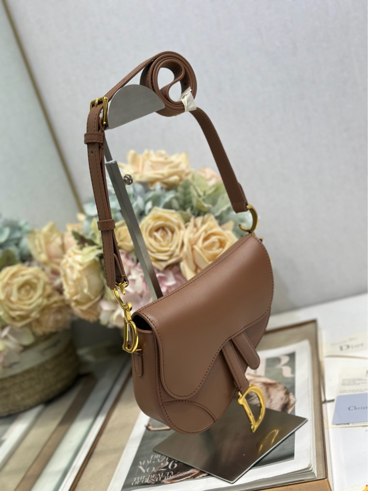 DIOR Mini Soft Saddle Bag with Shoulder Strap
