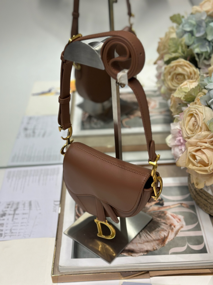 DIOR Mini Soft Saddle Bag with Shoulder Strap