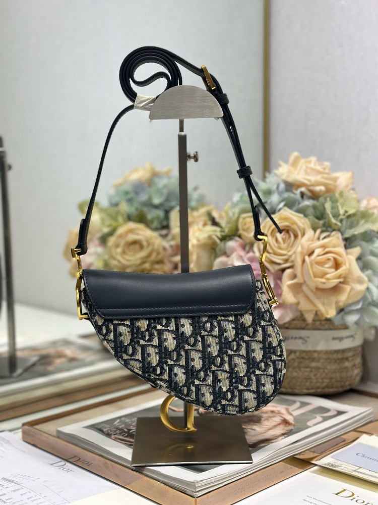 DIOR Mini Soft Saddle (with shoulder strap) "Blue Cloth"