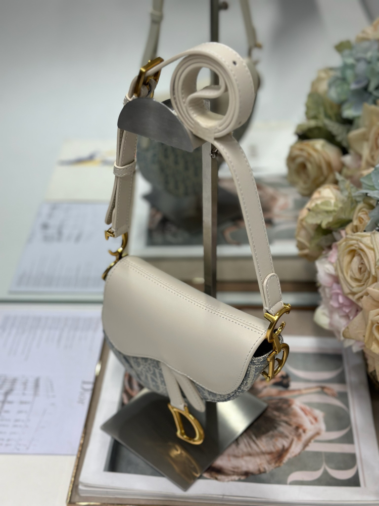 DIOR Mini Soft Saddle Bag with Shoulder Strap