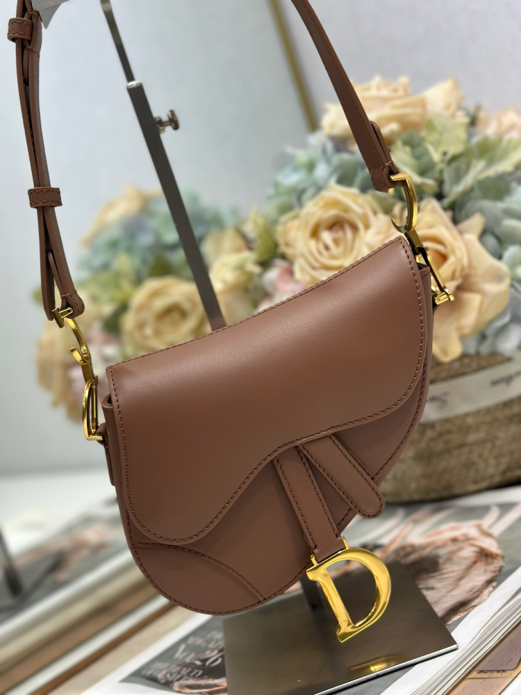 DIOR Mini Soft Saddle Bag with Shoulder Strap