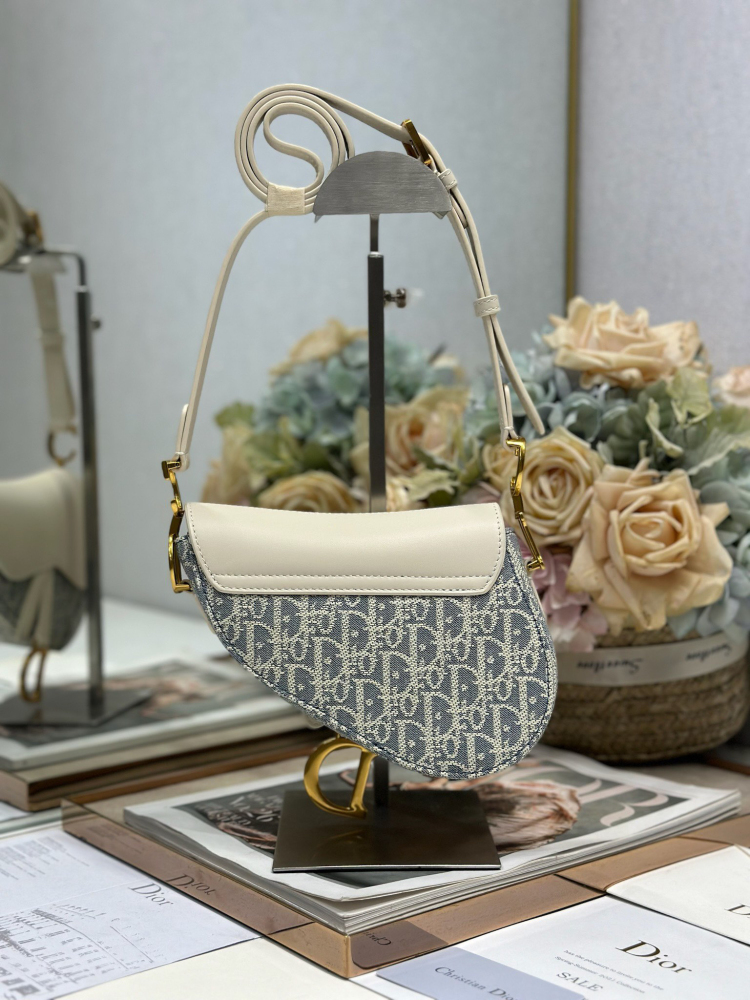 DIOR Mini Soft Saddle Bag with Shoulder Strap