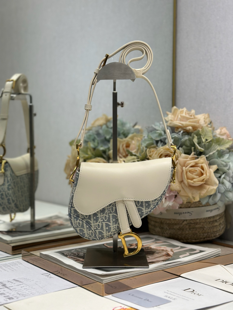 DIOR Mini Soft Saddle Bag with Shoulder Strap