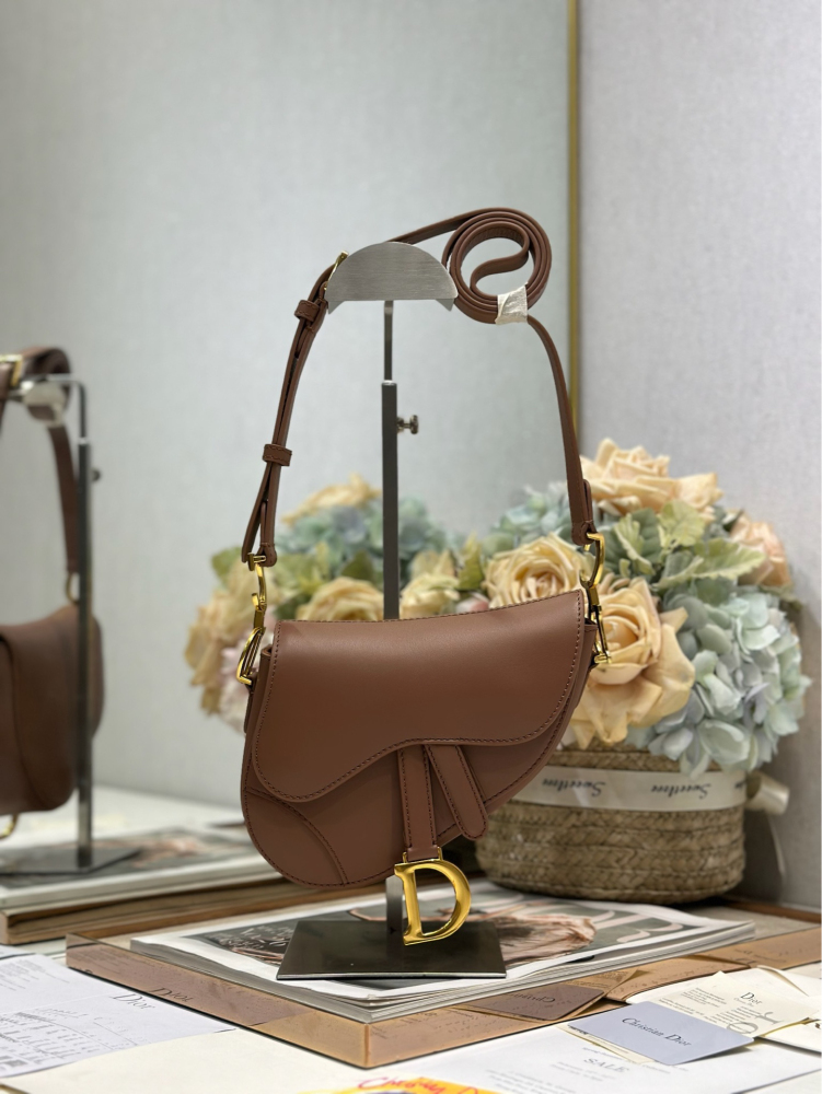 DIOR Mini Soft Saddle Bag with Shoulder Strap
