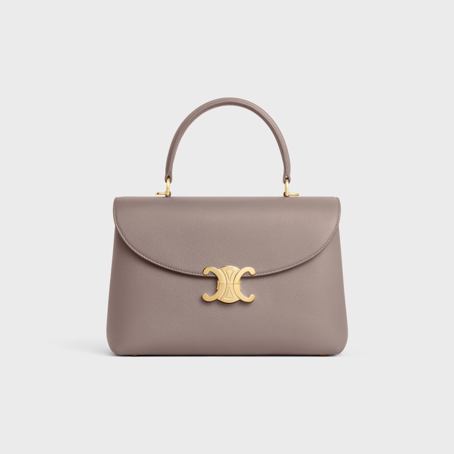 CELINE MEDIUM NINO BAG IN SUPPLE GRAINED CALFSKIN 117523FXK.10BL(25*17.5*10cm)