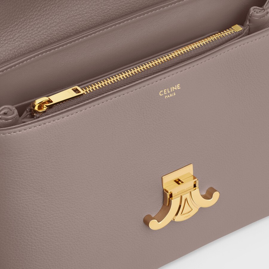 CELINE MEDIUM NINO BAG IN SUPPLE GRAINED CALFSKIN 117523FXK.10BL(25*17.5*10cm)