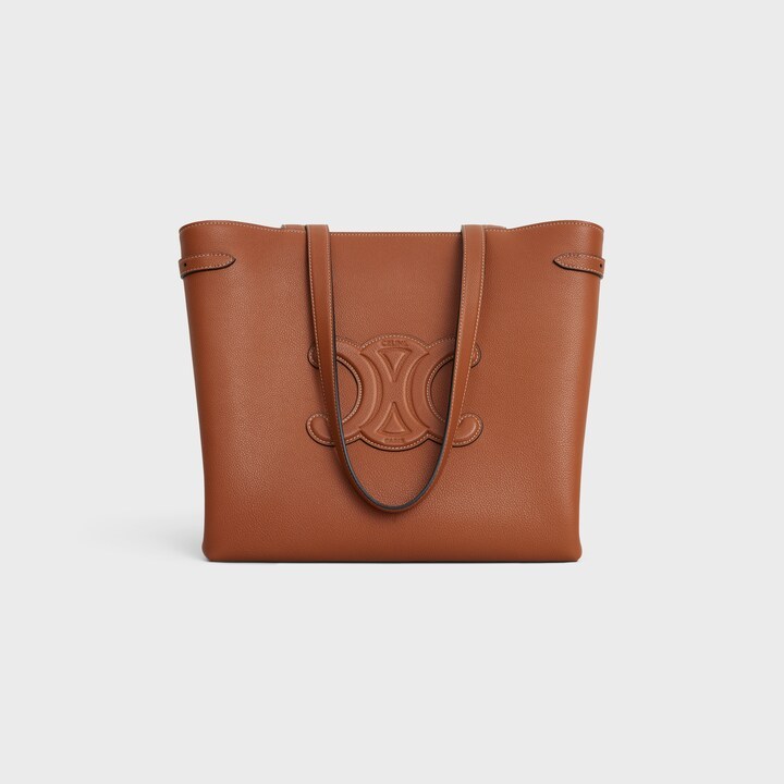 CELINE MEDIUM CABAS ANAÏS CUIR TRIOMPHE IN GRAINED CALFSKIN 121733ENY.04LU (54*29.5*15cm)
