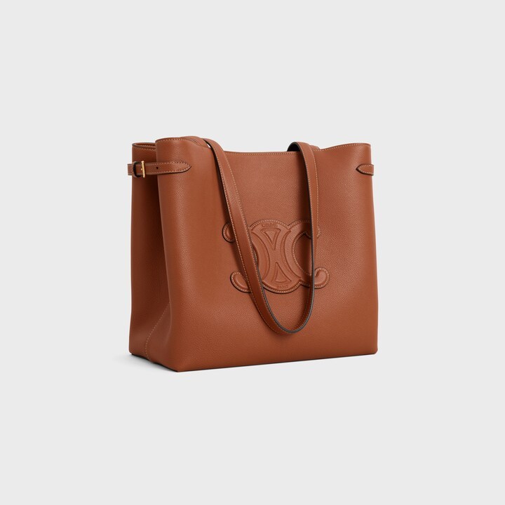 CELINE MEDIUM CABAS ANAÏS CUIR TRIOMPHE IN GRAINED CALFSKIN 121733ENY.04LU (54*29.5*15cm)