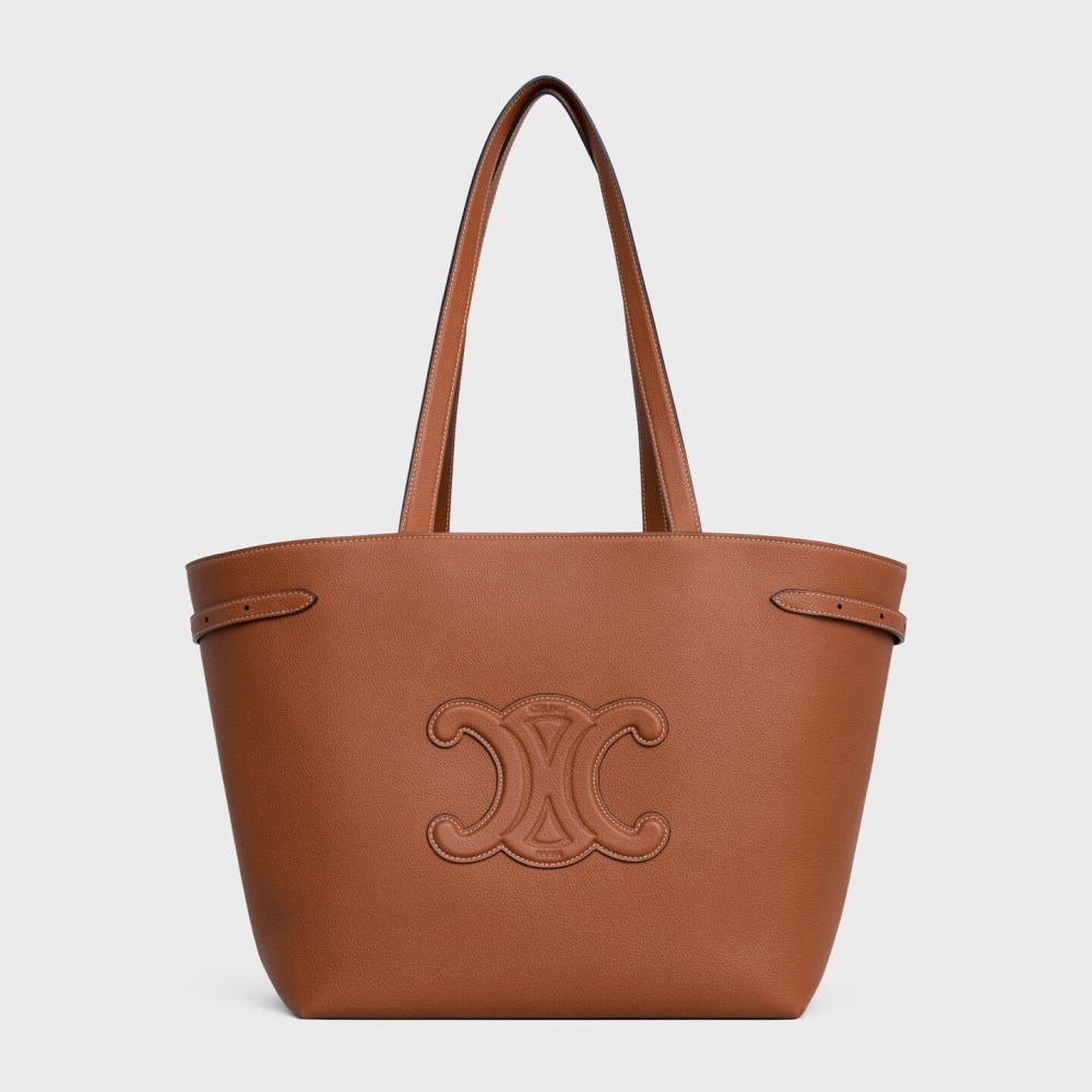 CELINE MEDIUM CABAS ANAÏS CUIR TRIOMPHE IN GRAINED CALFSKIN 121733ENY.04LU (54*29.5*15cm)