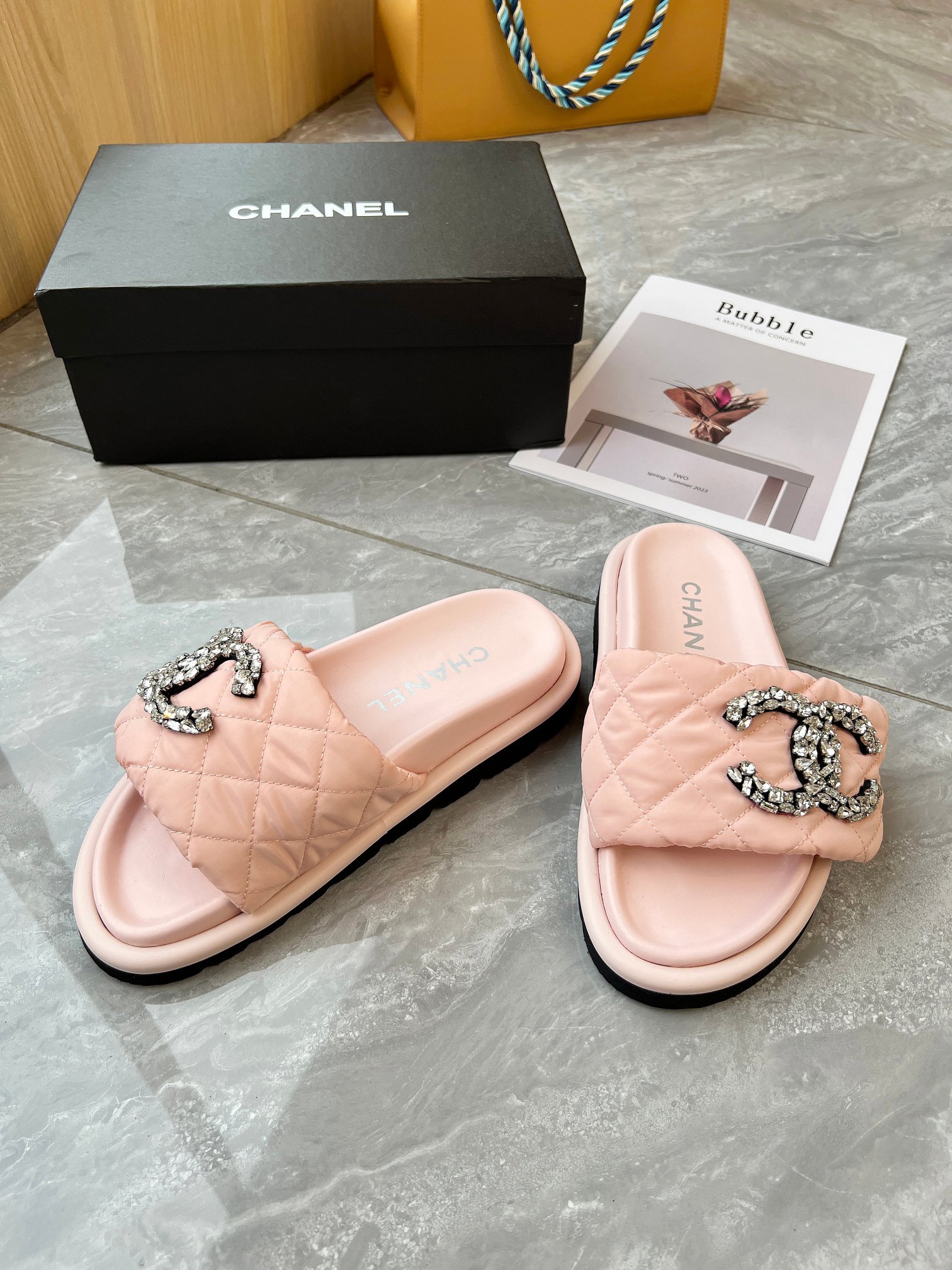 CHANEL Velcro slippers