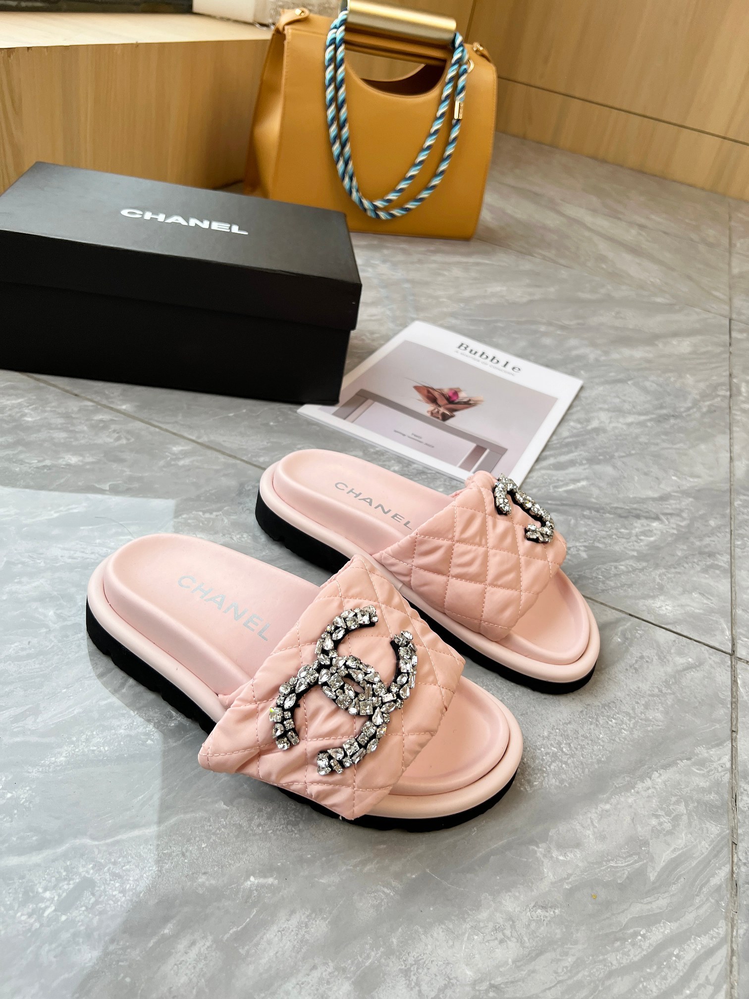 CHANEL Velcro slippers