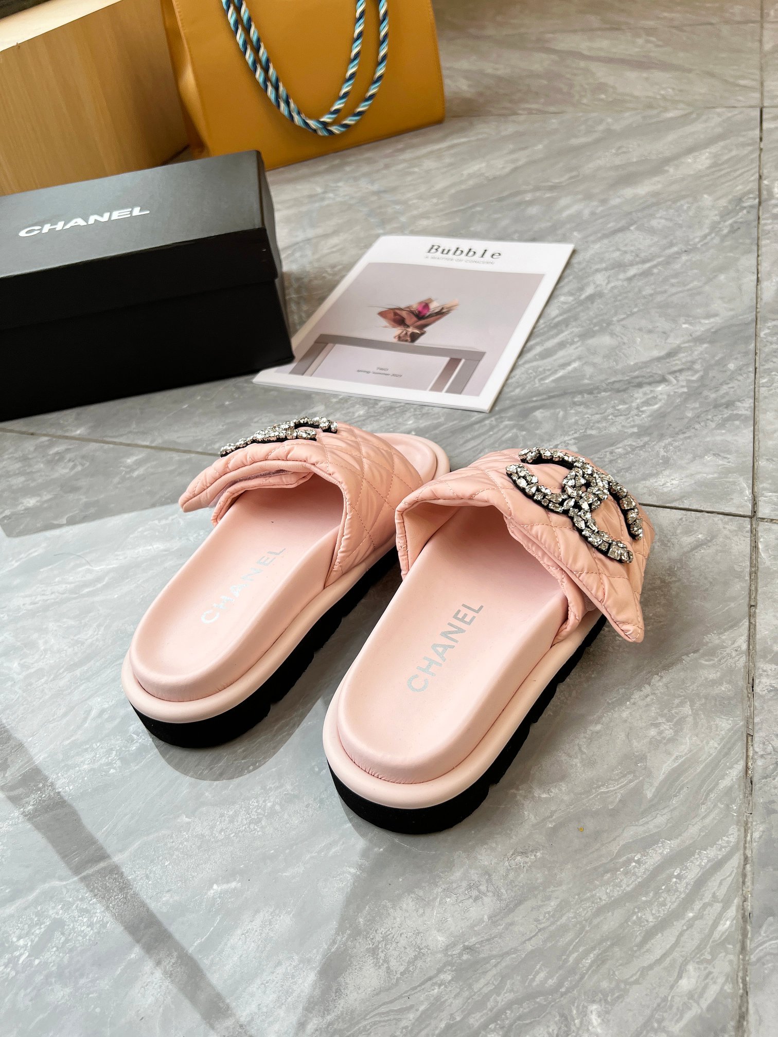 CHANEL Velcro slippers