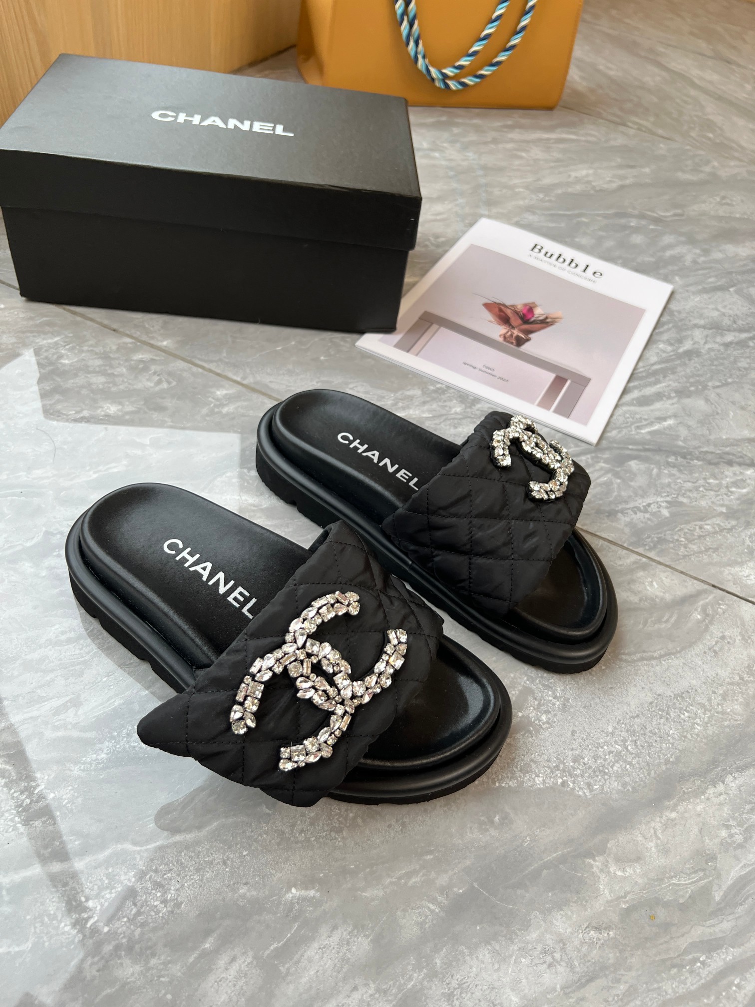 CHANEL Velcro slippers