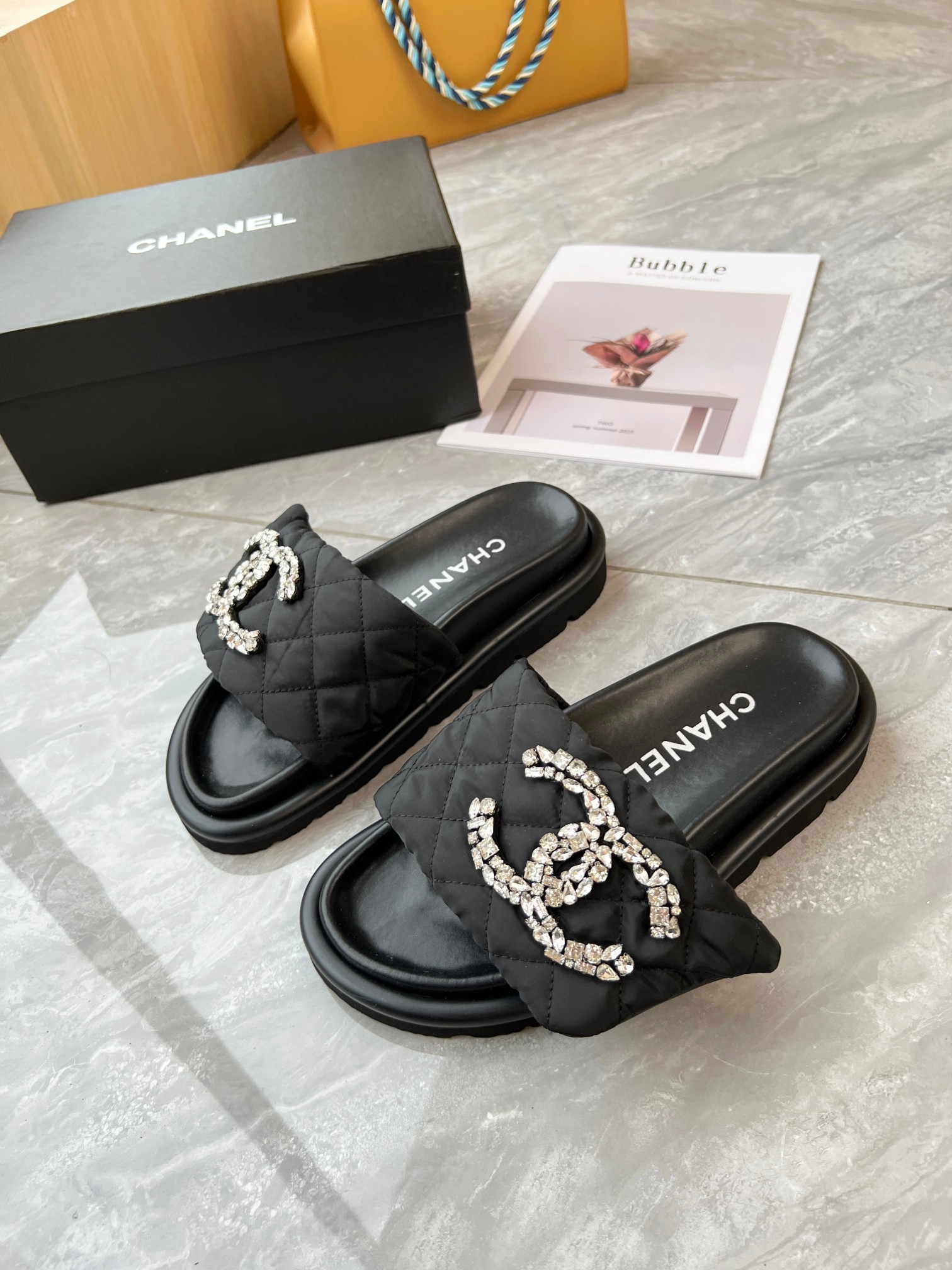 CHANEL Velcro slippers