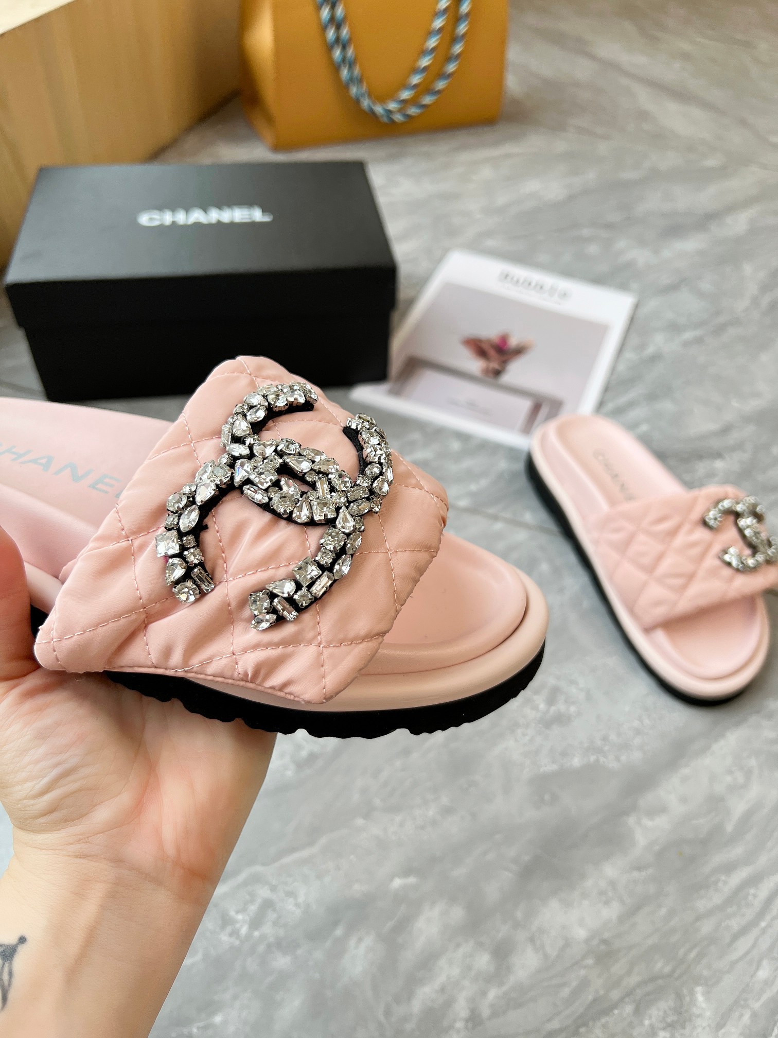 CHANEL Velcro slippers