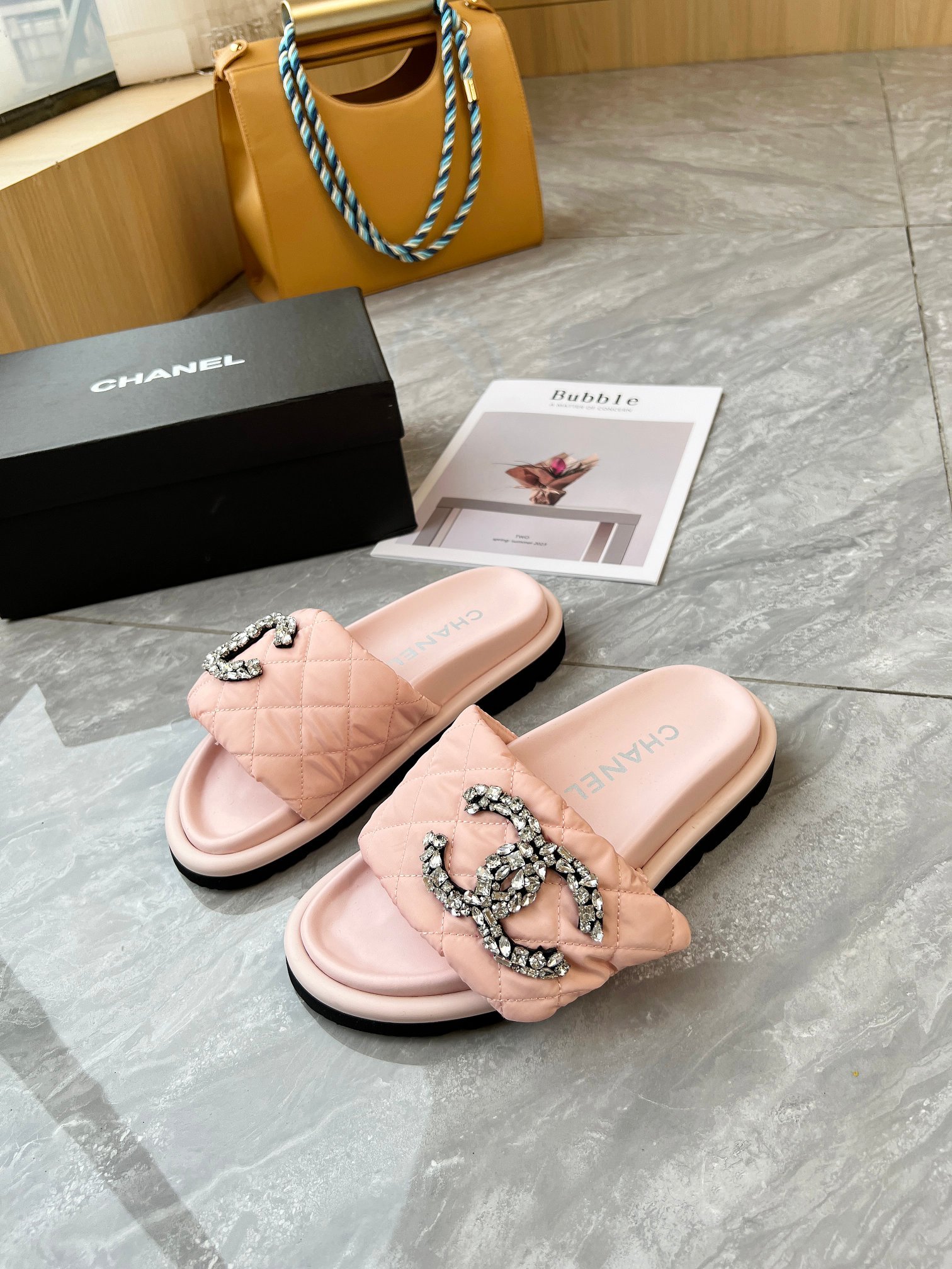 CHANEL Velcro slippers