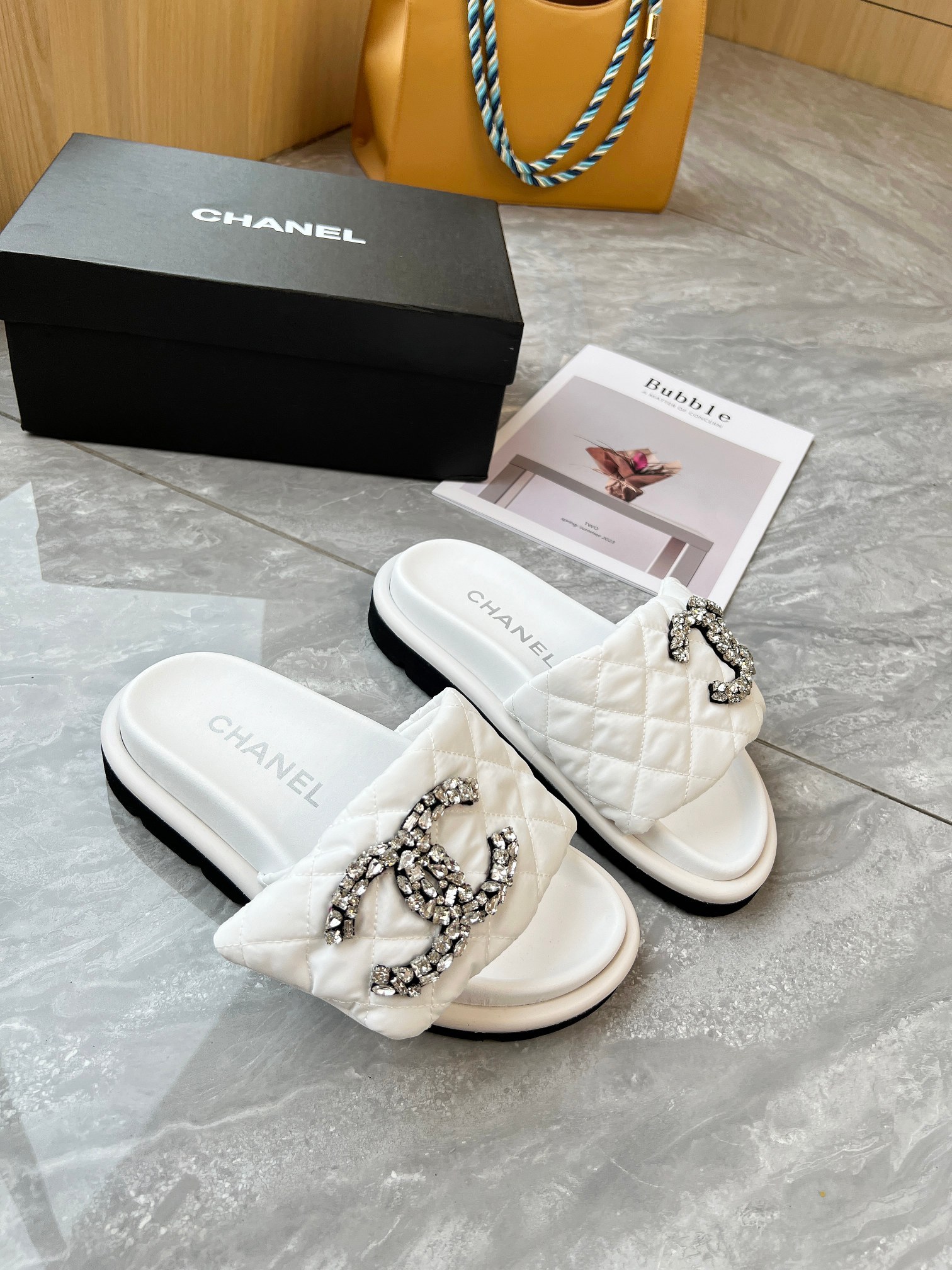 CHANEL Velcro slippers