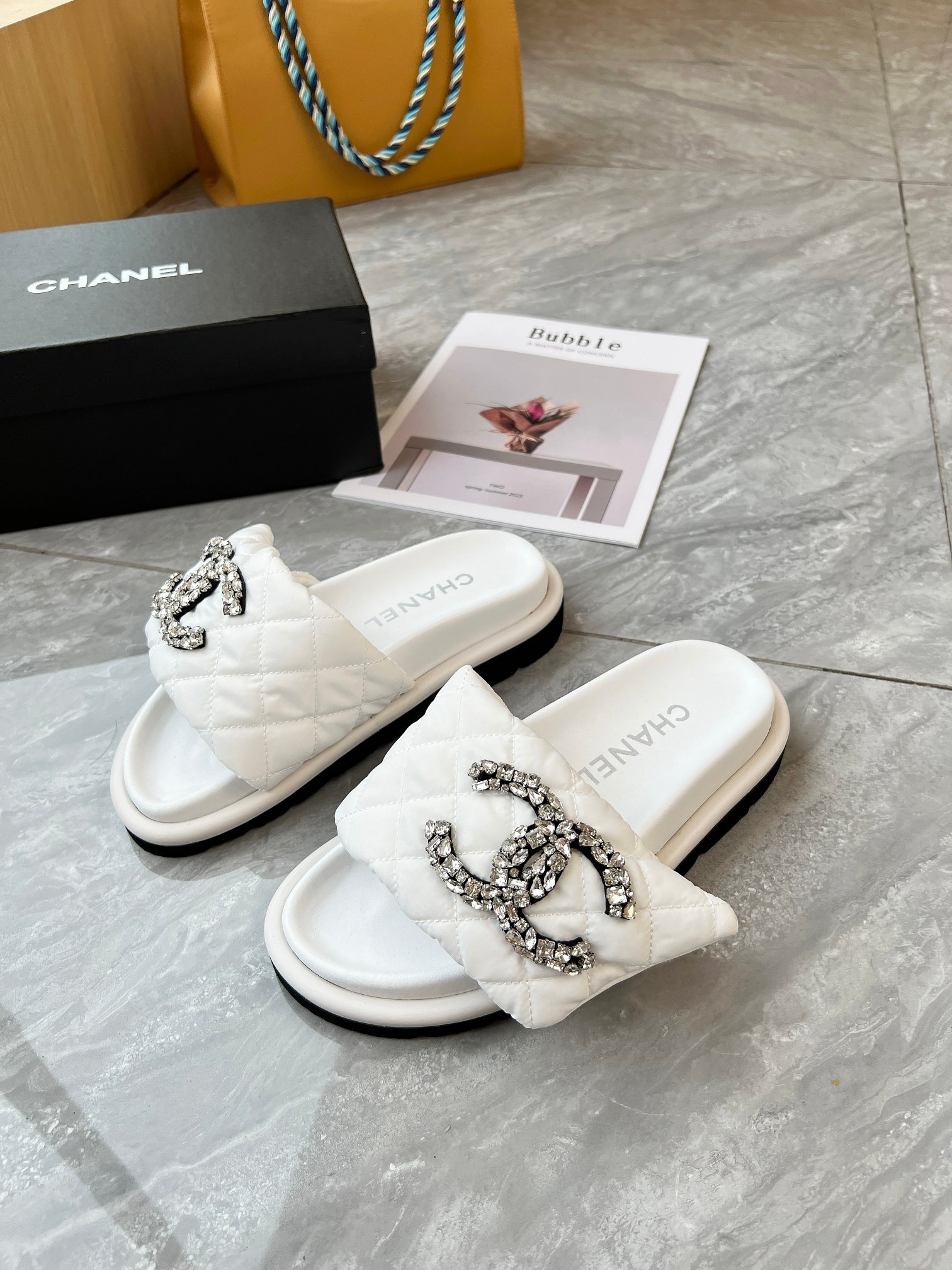 CHANEL Velcro slippers