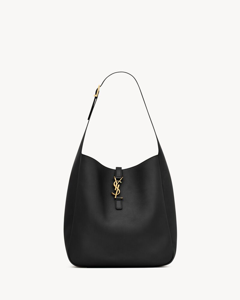 YSL LE 5 À 7 large grained leather soft handbag