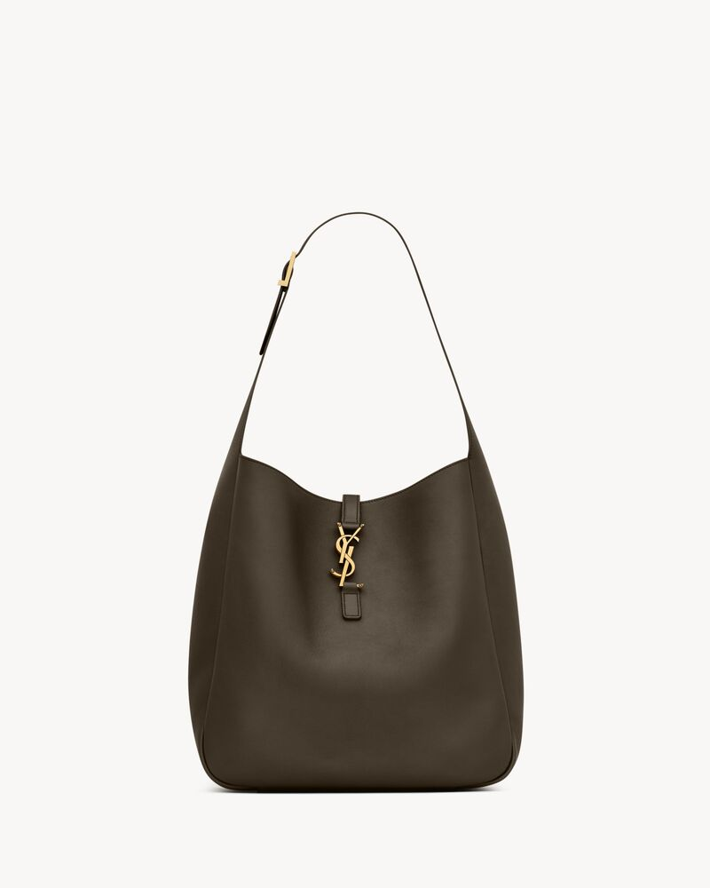 YSL LE 5 À 7 large grained leather soft handbag