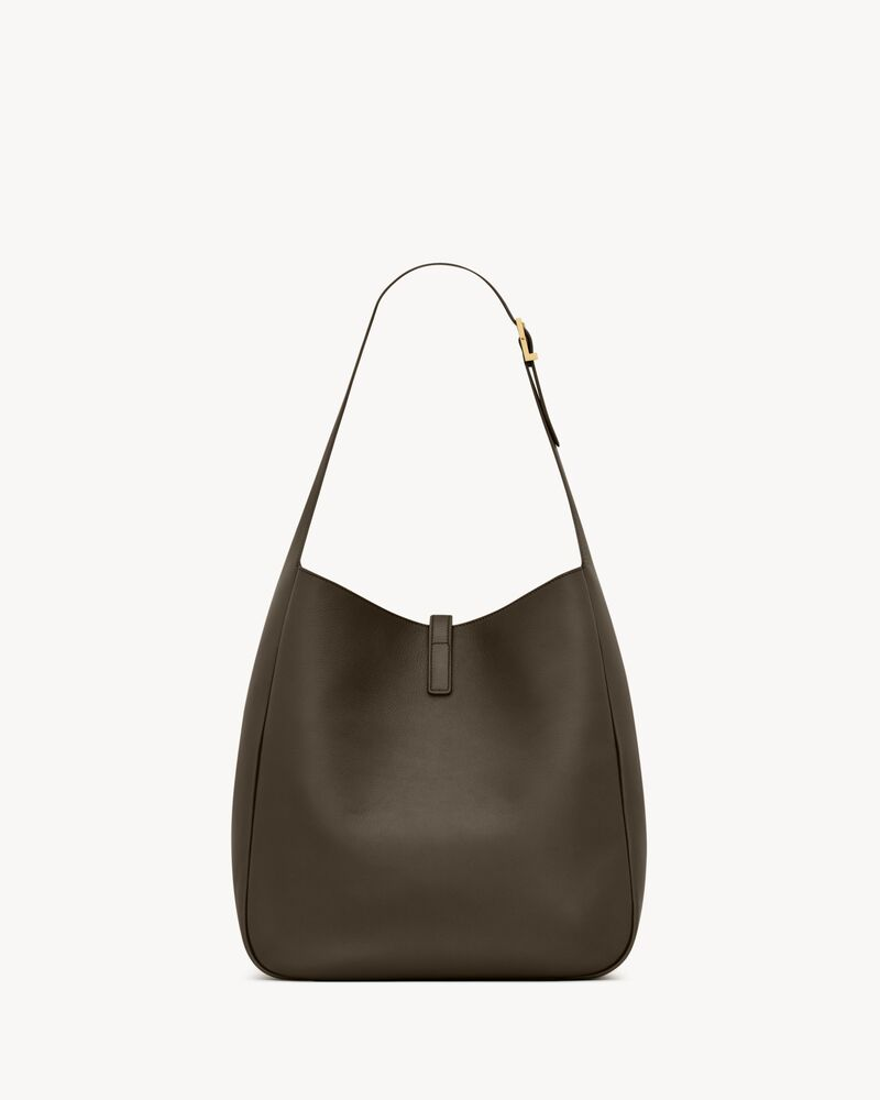YSL LE 5 À 7 large grained leather soft handbag