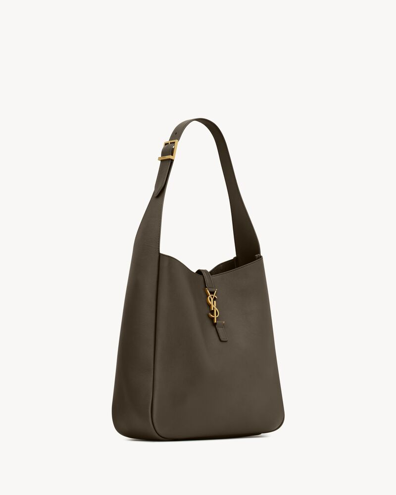 YSL LE 5 À 7 large grained leather soft handbag
