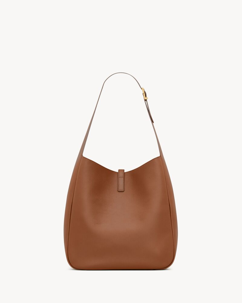 YSL LE 5 À 7 large grained leather soft handbag
