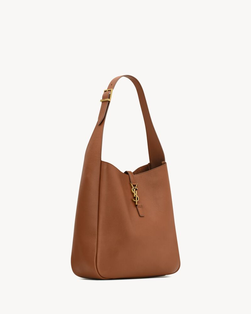 YSL LE 5 À 7 large grained leather soft handbag