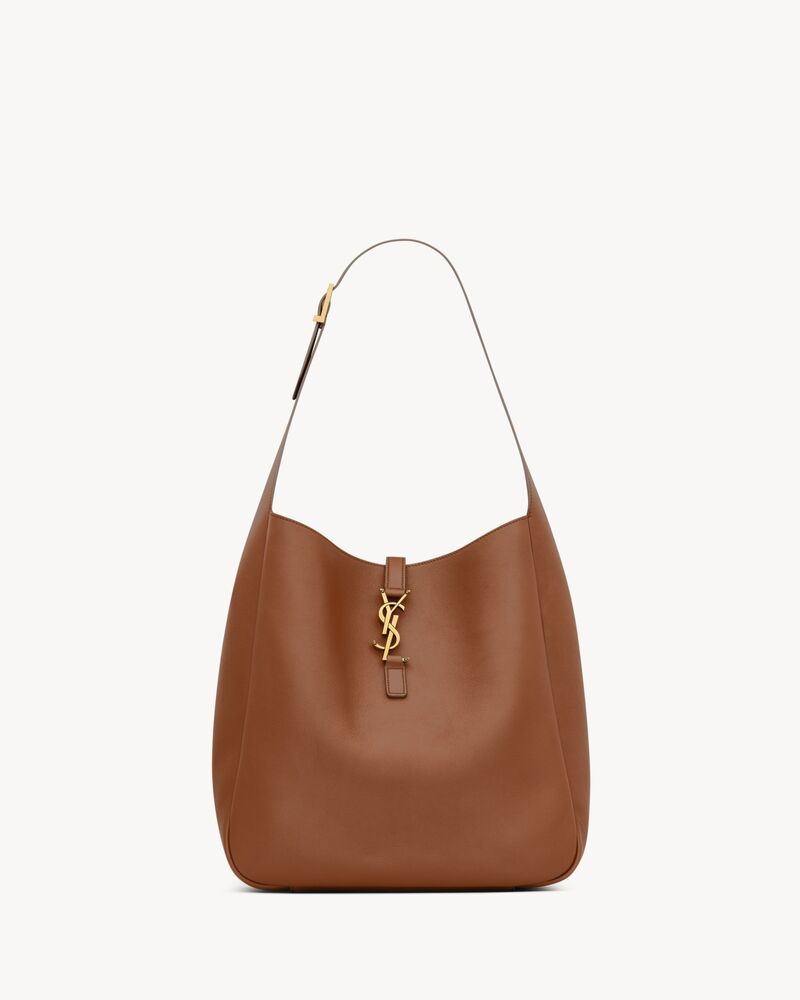 YSL LE 5 À 7 large grained leather soft handbag