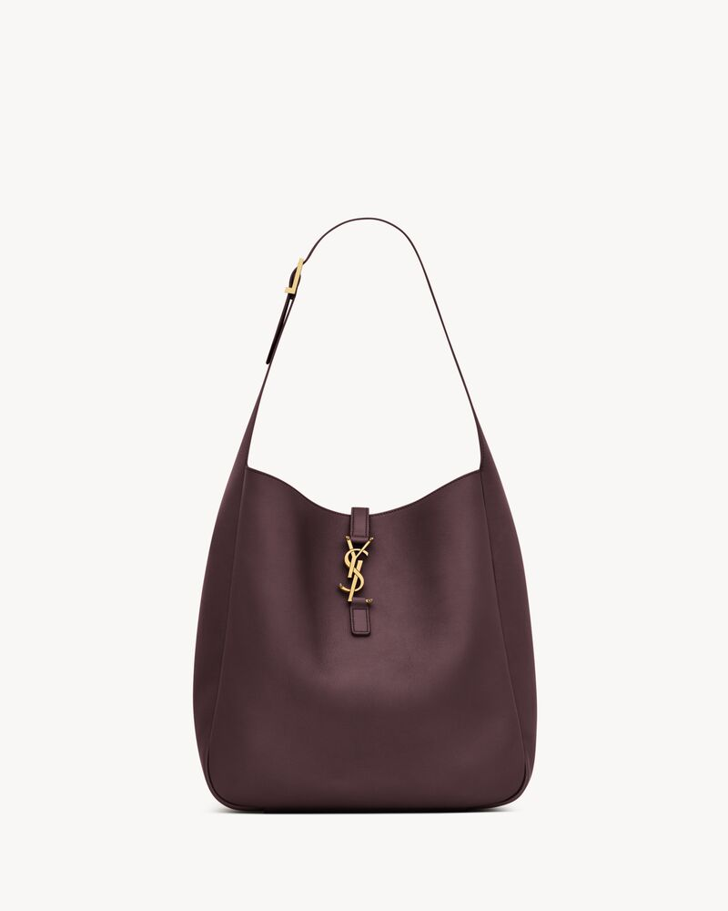 YSL LE 5 À 7 large grained leather soft handbag