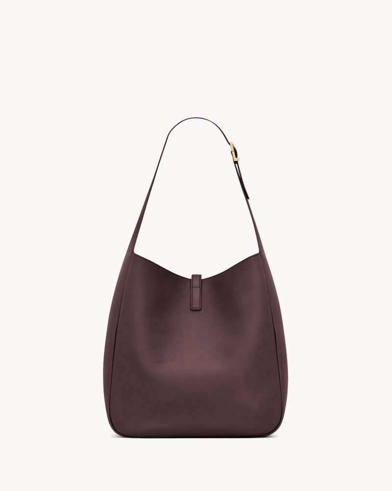 YSL LE 5 À 7 large grained leather soft handbag