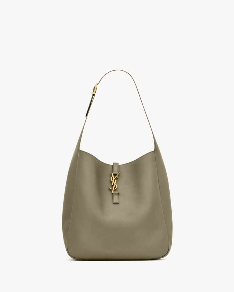YSL LE 5 À 7 large grained leather soft handbag