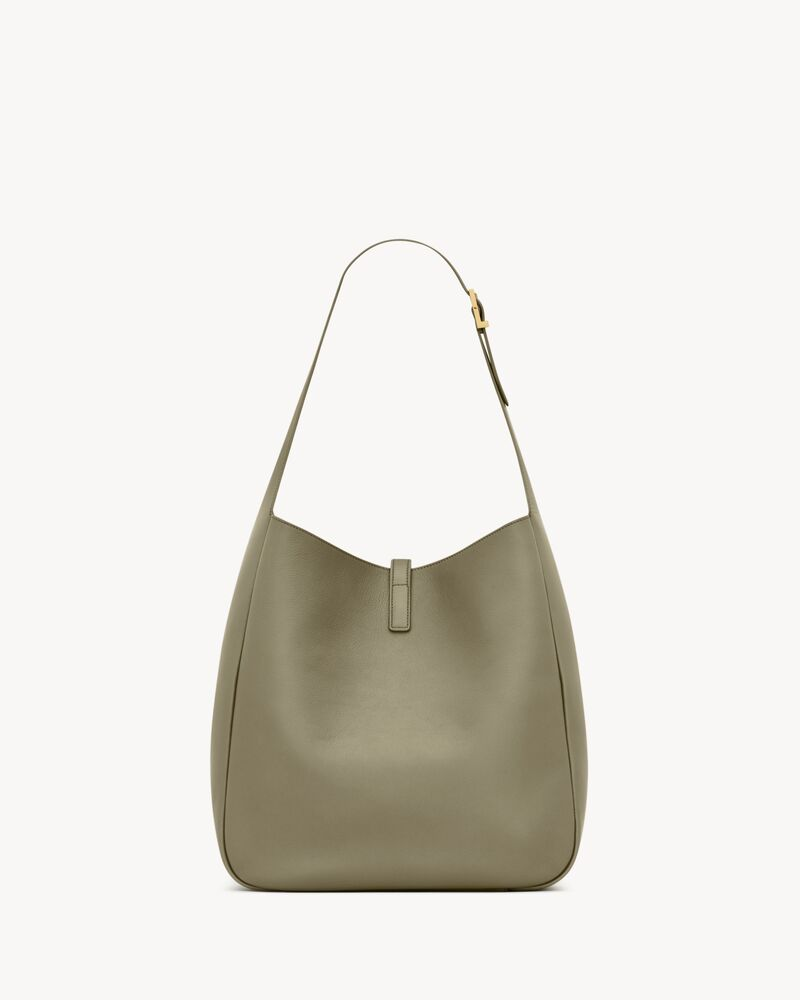YSL LE 5 À 7 large grained leather soft handbag