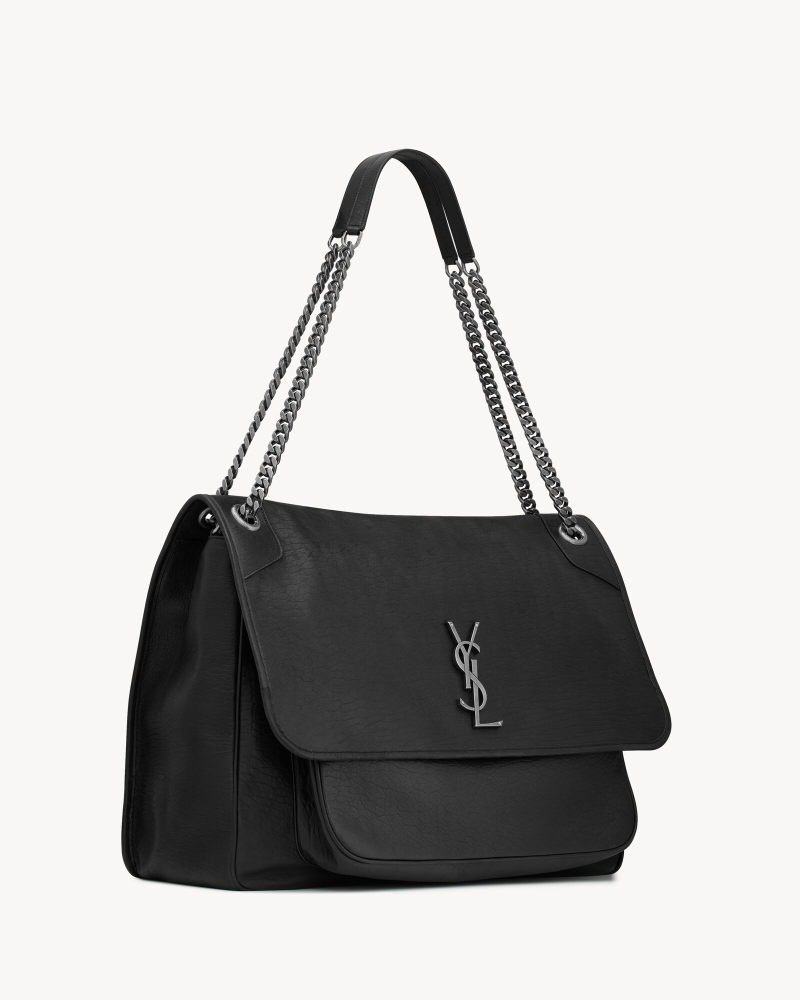 YSL NIKI oversized grained sheepskin handbag