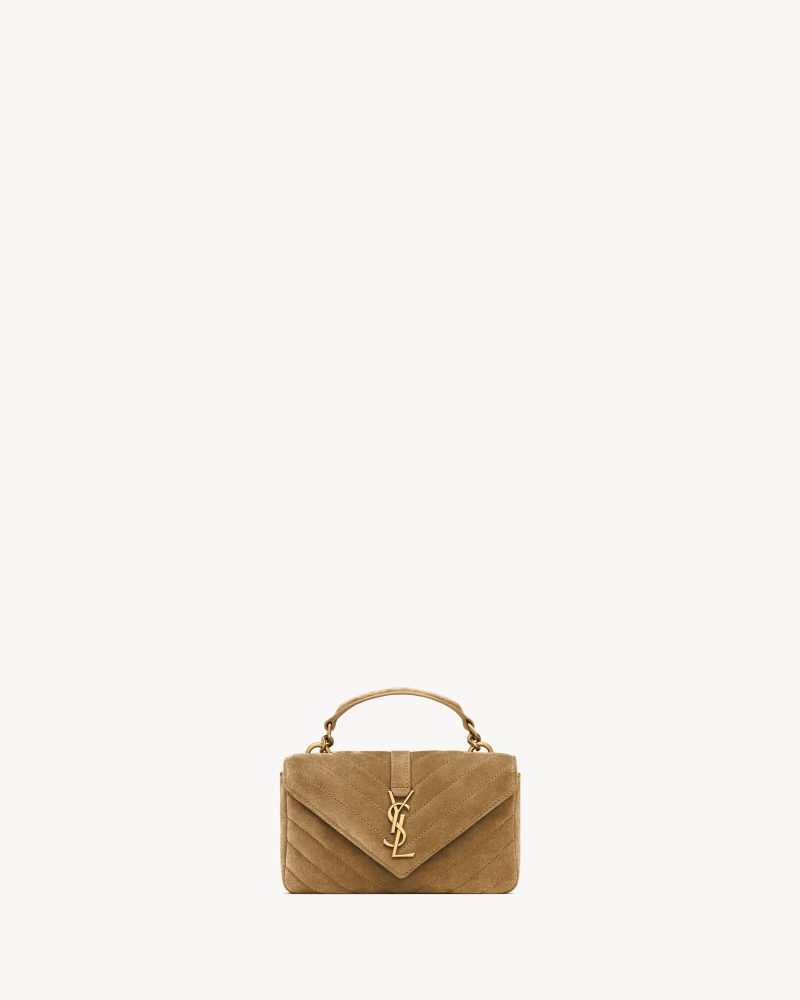 YSL COLLEGE suede mini handbag