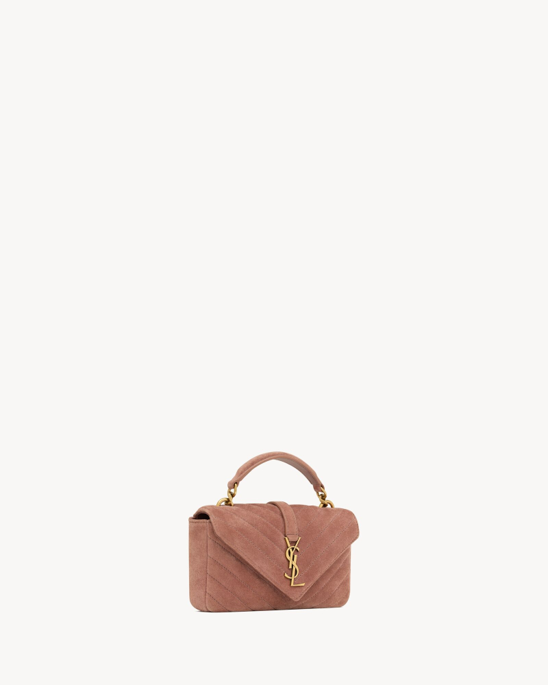 YSL COLLEGE suede mini handbag