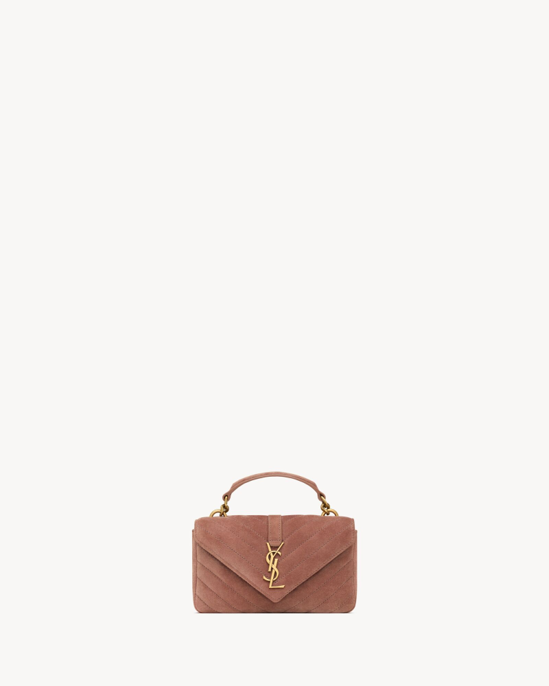 YSL COLLEGE suede mini handbag