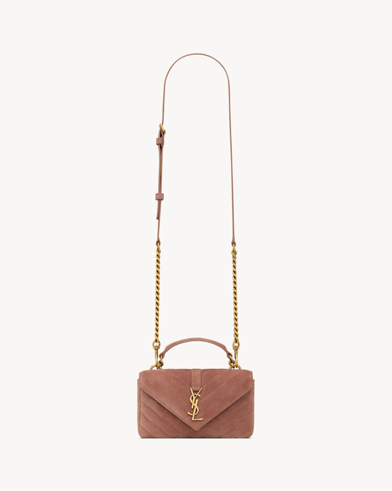 YSL COLLEGE suede mini handbag