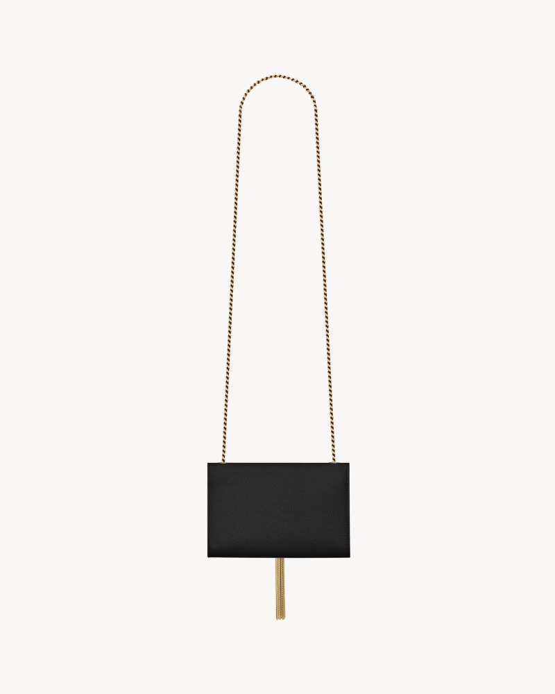 YSL KATE fringed small grained leather handbag