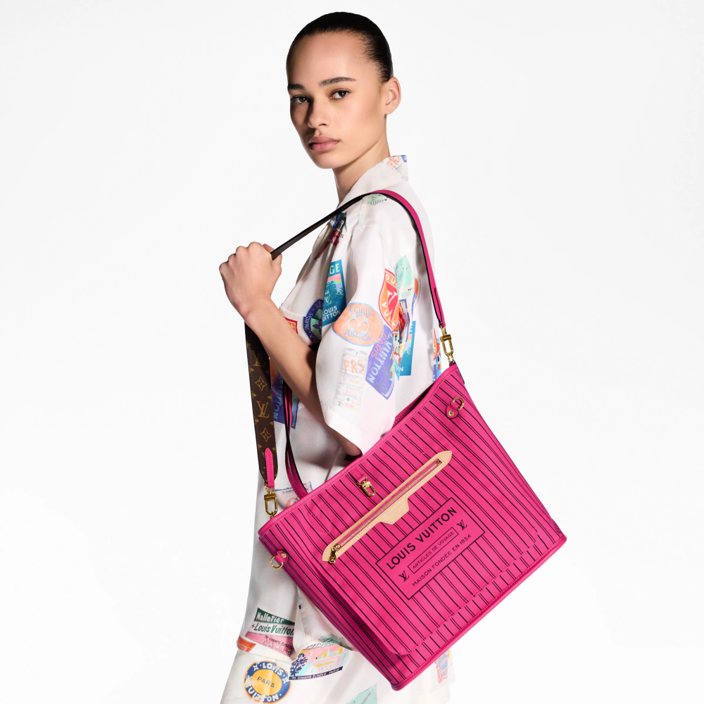 LV NEVERFULL BANDOULIÈRE INSIDE OUT Medium Handbag