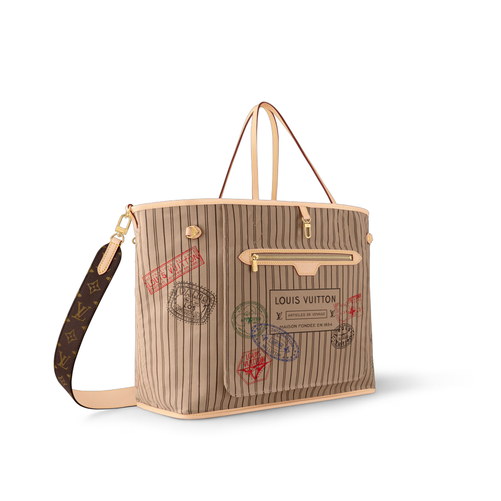 LV NEVERFULL BANDOULIÈRE INSIDE OUT Large Handbag